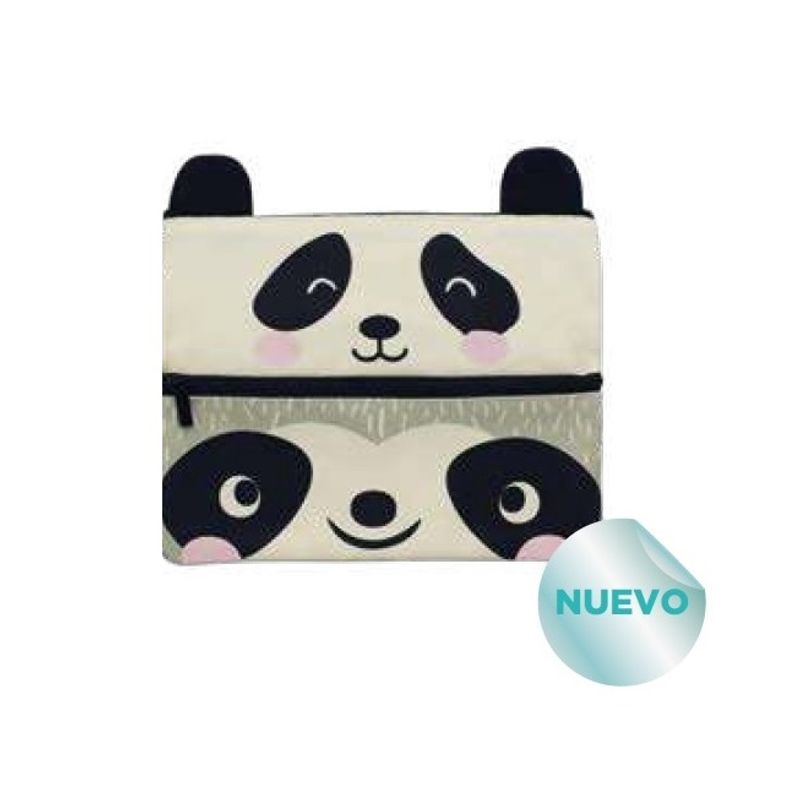 LAVORO - Estuche Tela Doble Cierre Diseño Panda