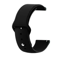 GENERICO - Correa de silicona Para Samsung Huawei Amazfit Xiaomi 22mm NEGRA