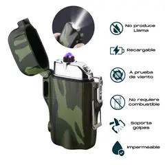 TROPIKA - Encendedor Eléctrico Plasma Outdoor • Impermeable • Recargable • Army