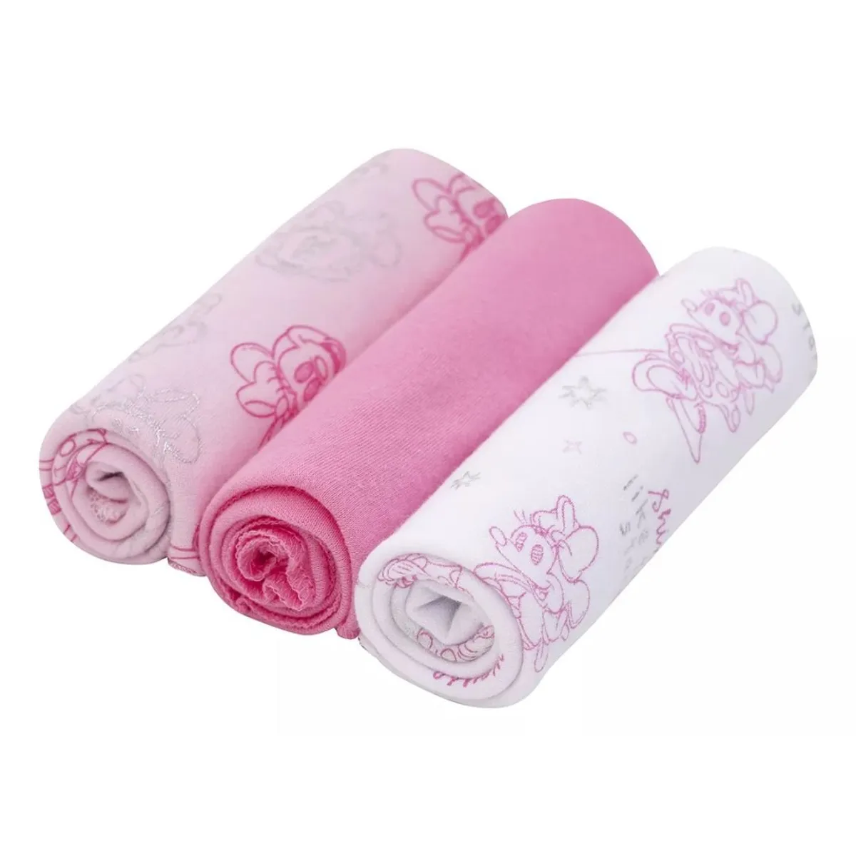 BAMBINO - Set de 3 Pañales Tutos para bebé rosados
