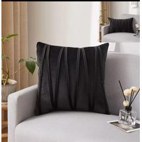 Fundas de cojín negro rayas - pack 2