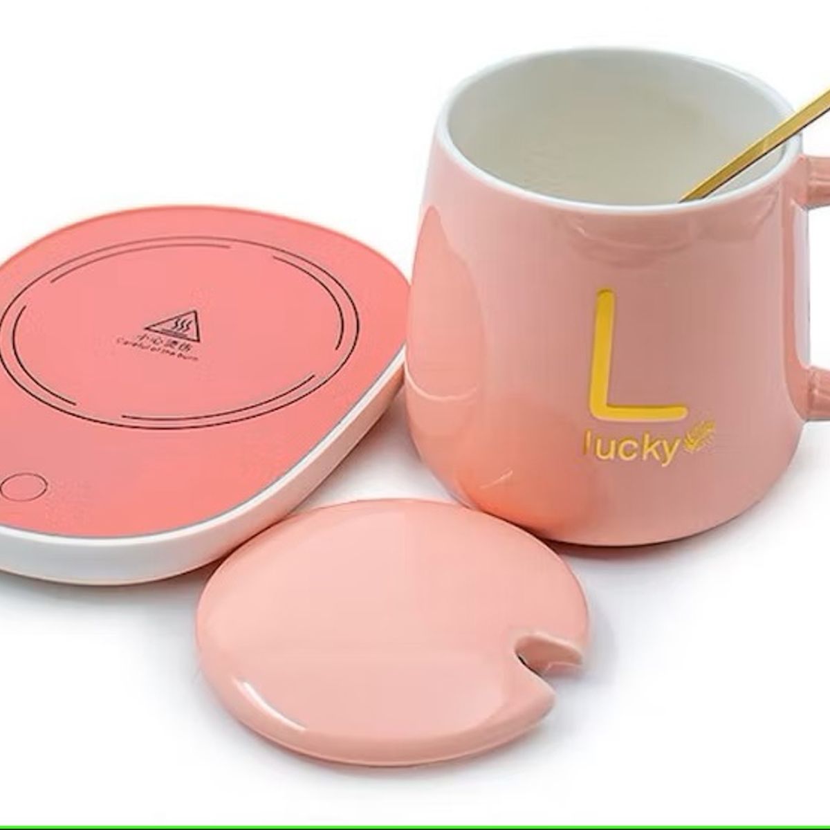 GENERICO - TAZA DE CAFÉ Y PLATO CON CALENTAMIENTO ELÉCTRICO