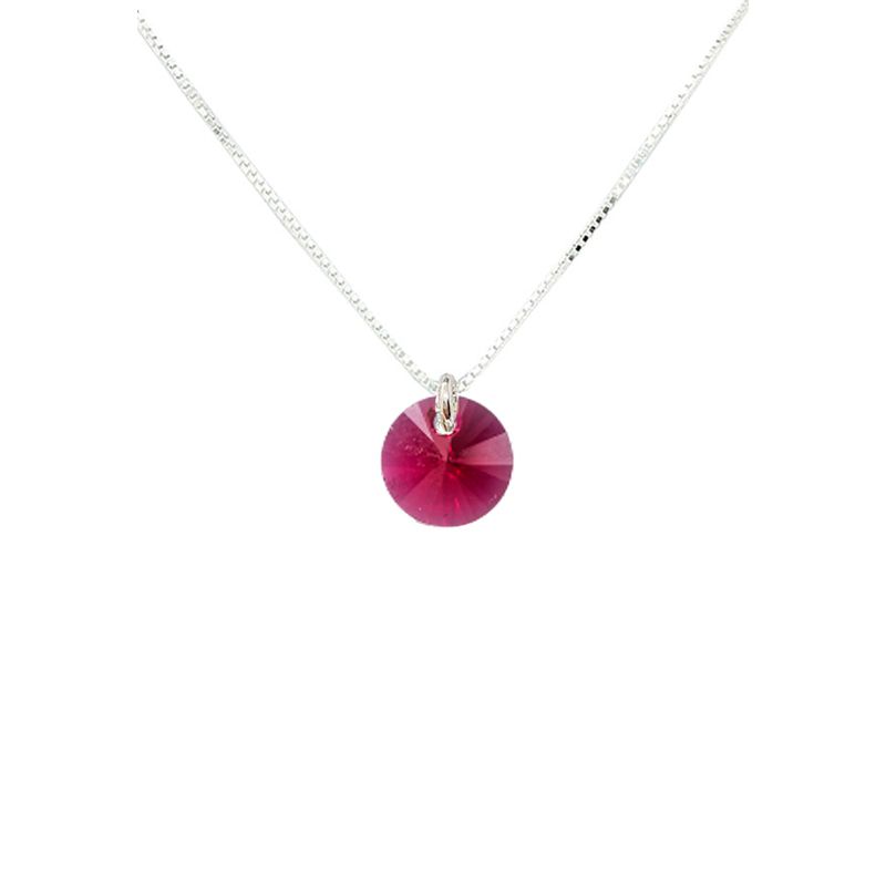 JOYAS MONTERO - Collar Punto de Luz Plata Italiana 925 y Cristal Genuino Scarleth