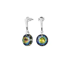 JOYAS MONTERO - Aros Gracia Plata 925 creado con cristales de Swarovski® Vitral Medium