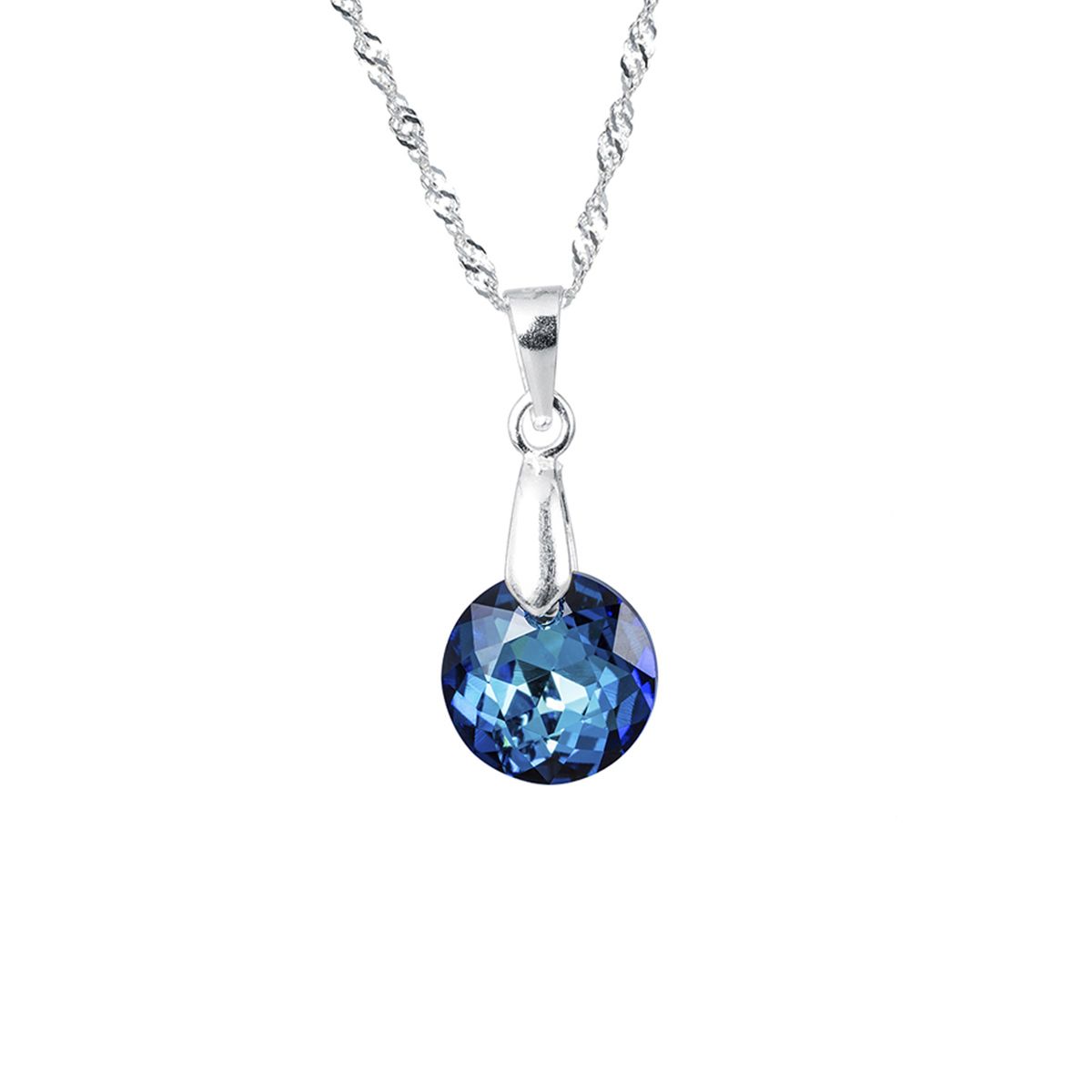 JOYAS MONTERO - Collar Gracia Plata 925 creado con cristales de Swarovski® Bermuda Blue