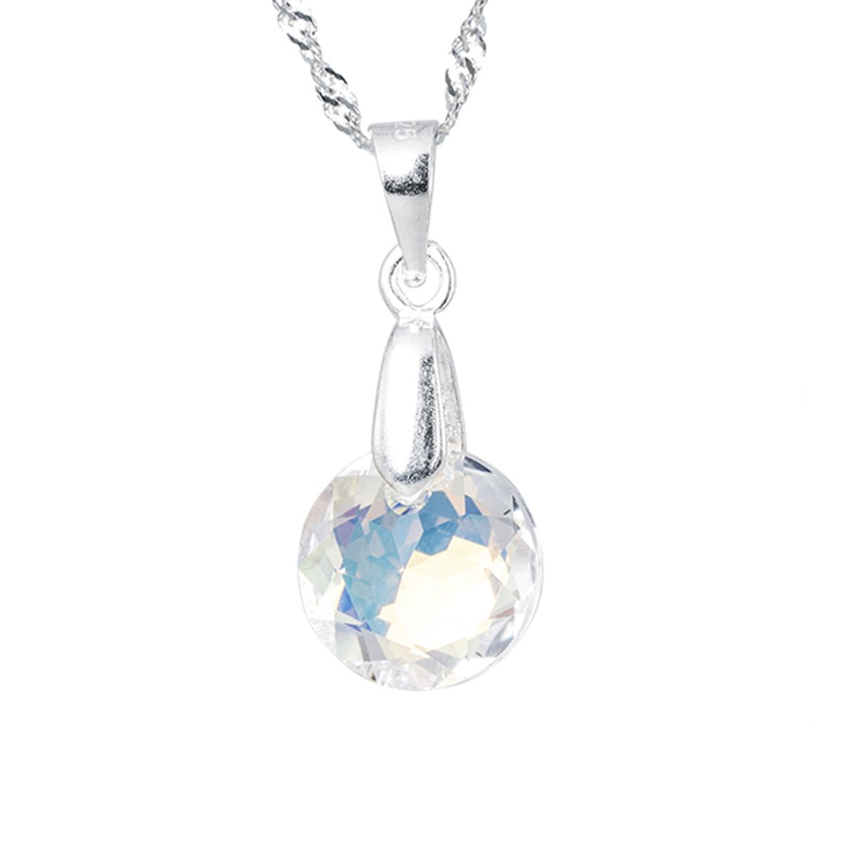 JOYAS MONTERO - Collar Gracia Plata 925 creado con cristales de Swarovski® Aurora Boreal