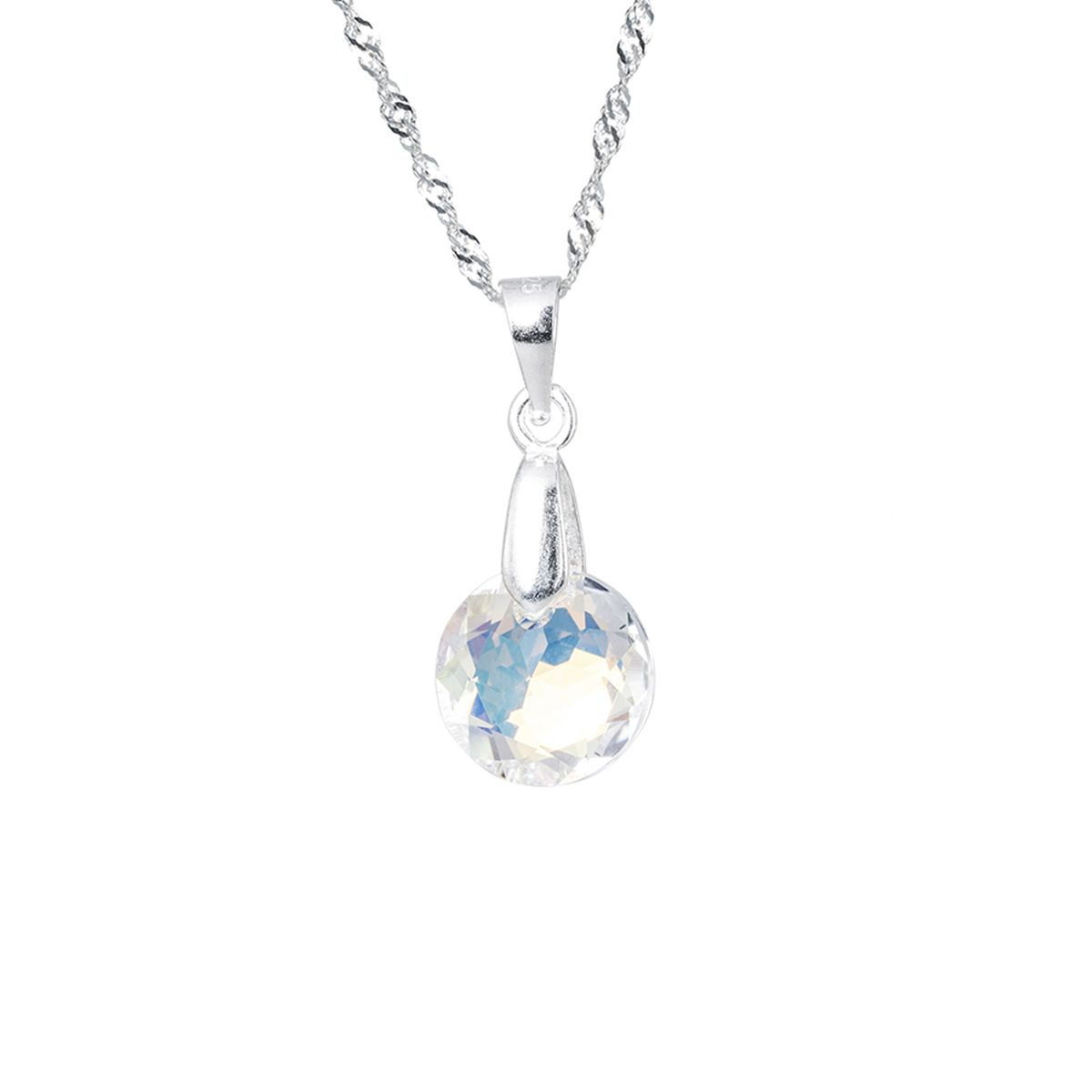 JOYAS MONTERO - Collar Gracia Plata 925 creado con cristales de Swarovski® Aurora Boreal