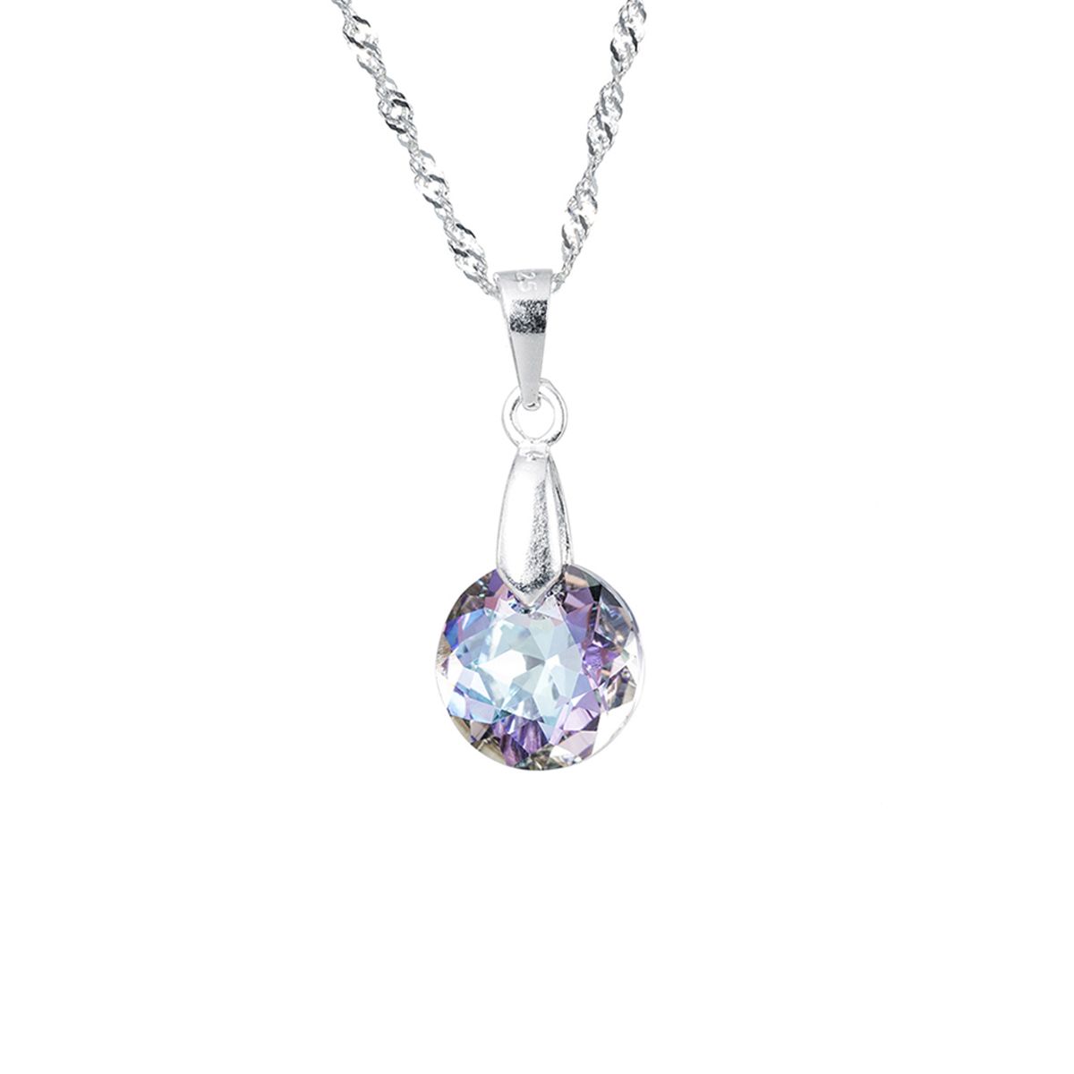 JOYAS MONTERO - Collar Gracia Plata 925 creado con cristales de Swarovski® Vitral Light