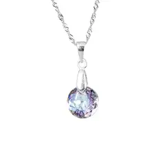 JOYAS MONTERO - Collar Gracia Plata 925 creado con cristales de Swarovski® Vitral Light