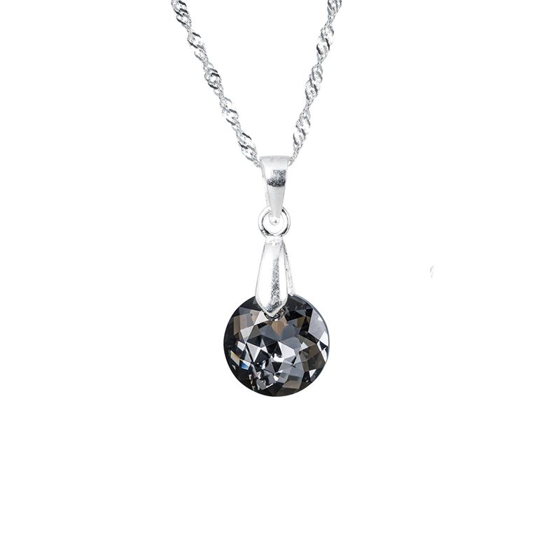 JOYAS MONTERO - Collar Gracia Plata 925 Cristal Genuino Silver Night