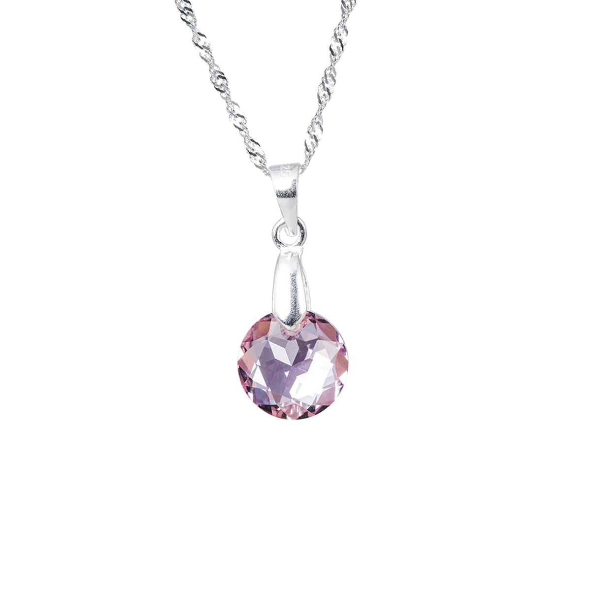JOYAS MONTERO - Collar Gracia Plata 925 creado con cristales de Swarovski® Light Rose