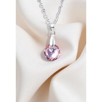 Imagen 2 del producto Collar Gracia Plata 925 creado con cristales de Swarovski® Light Rose