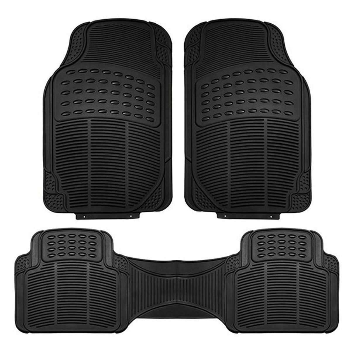 GENERICO - Alfombra Piso De Goma Auto Universal 3 Piezas Camello