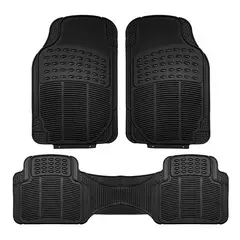GENERICO - Alfombra Piso De Goma Auto Universal 3 Piezas Camello