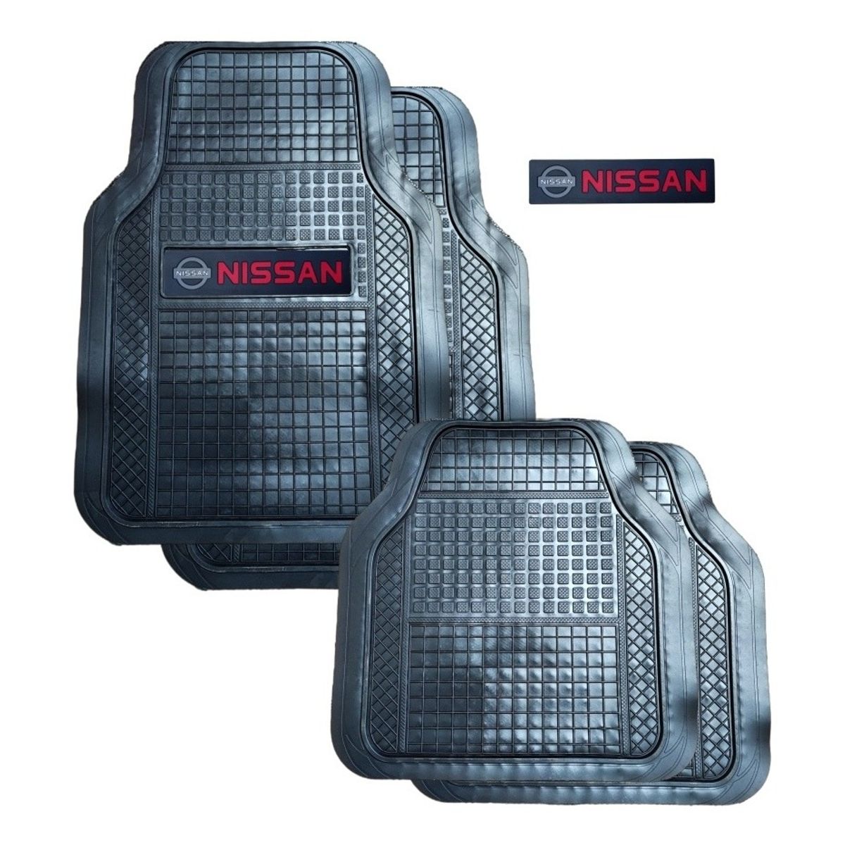 GENERICO - Alfombra Cubre Piso De Goma 4pcs Nissan Auto Universal
