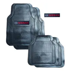 GENERICO - Alfombra Cubre Piso De Goma 4pcs Nissan Auto Universal