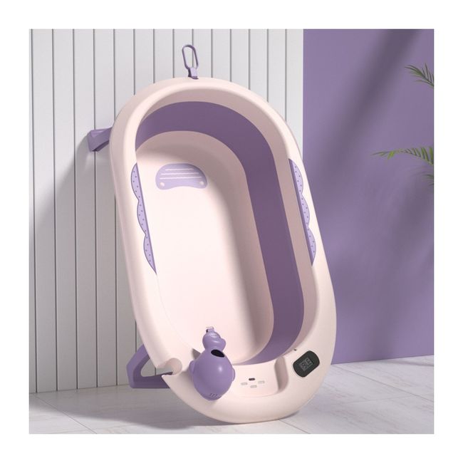 VOYAGE - Bañera Whale Purple con Cojín y Térmometro