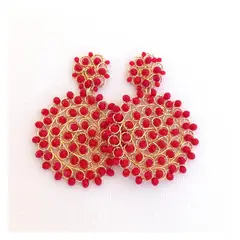 LILY JOYAS - Aros Hechos a Mano Mandala Roja