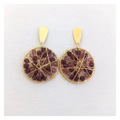 LILY JOYAS - Aros Madala Circulos  Lila