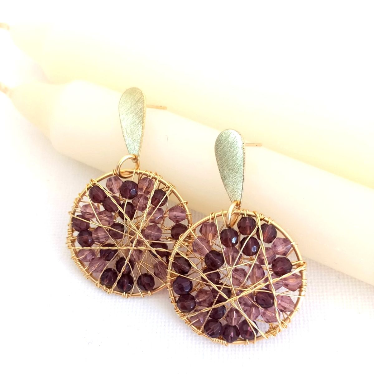 LILY JOYAS - Aros Madala Circulos   Lila