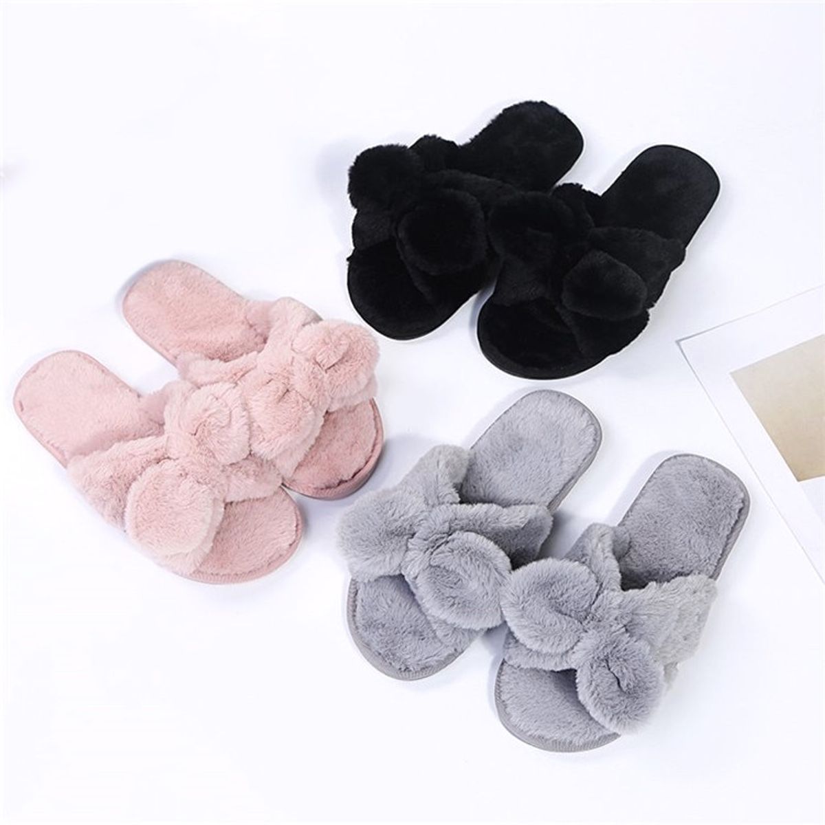 GENERICO - Pantuflas peludas antideslizantes Relaxing Co