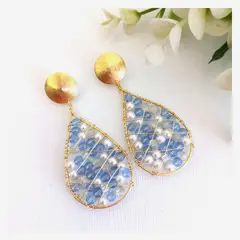 LILY JOYAS - Aros Gotas Perlas y Cristales