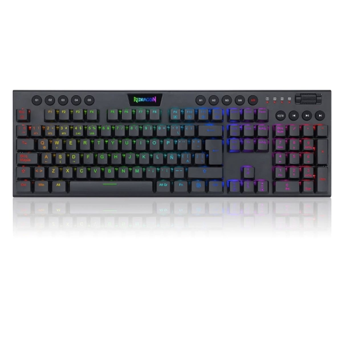 REDRAGON - Teclado Mecanico Gamer Redragon Horus Fsk618 Wireless Sw Red