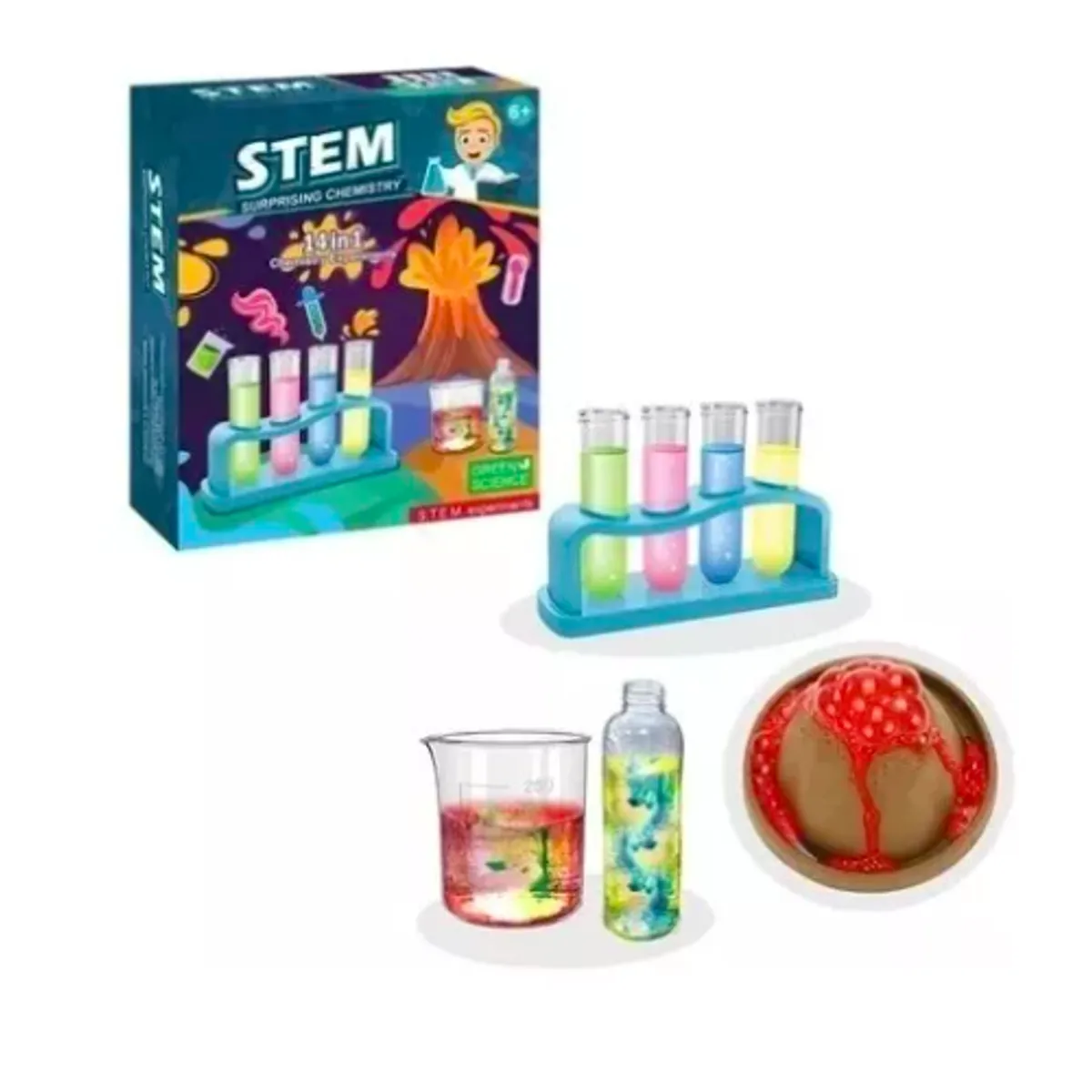 GENERICO - Kit Stem Ciencia Experimento Laboratorio Niños Juego 14 En 1