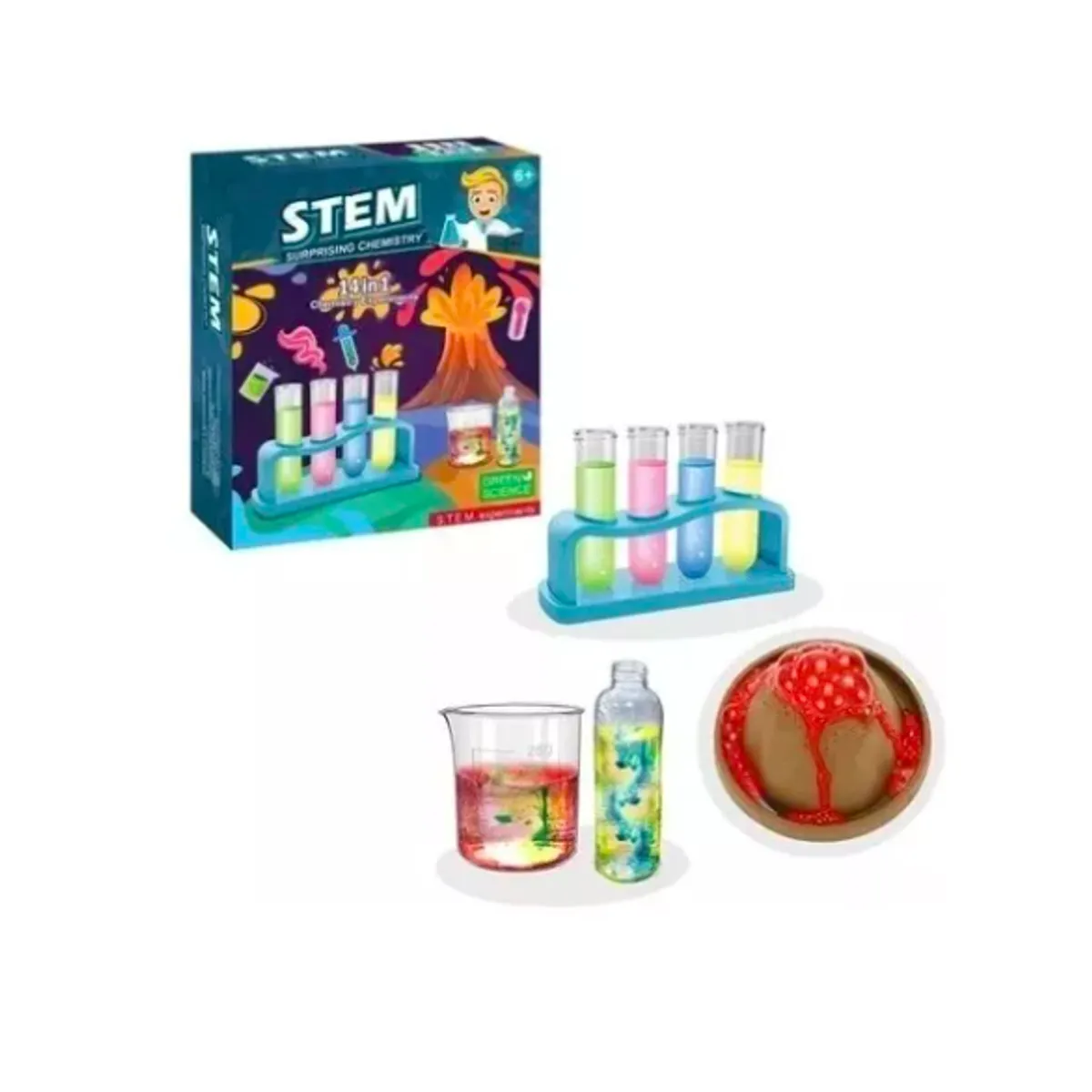 GENERICO - Kit Stem Ciencia Experimento Laboratorio Niños Juego 14 En 1