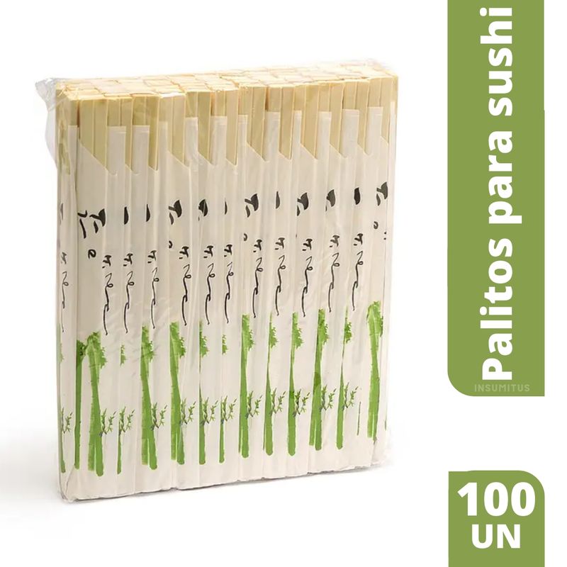 GENERICO - Palitos De Sushi De Madera 100un  Palo De Sushi  Insumitus