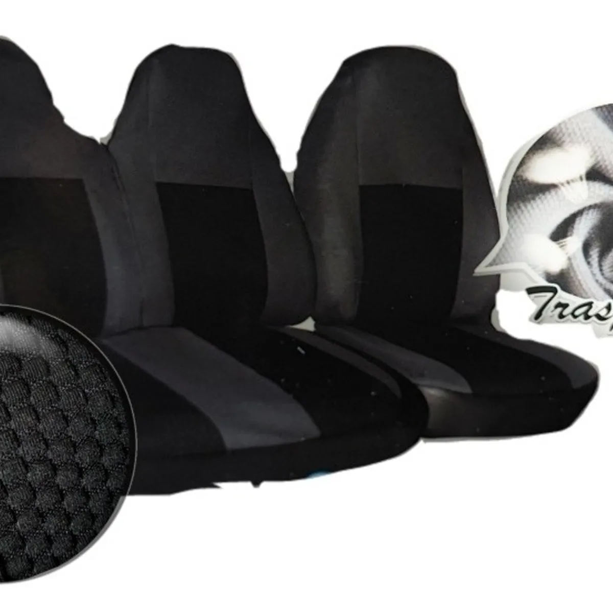 GENERICO - Set Fundas Cubre Asiento Para Furgón 3 Asientos Tela
