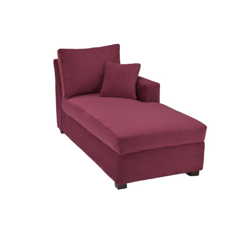 BILDUN - Sofá Chaise Longue Vino Tinto