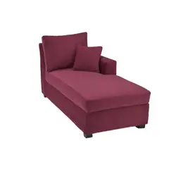BILDUN - Sofá Chaise Longue Vino Tinto