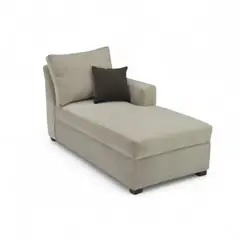 BILDUN - Sofá Chaise Longue Felpa Beige