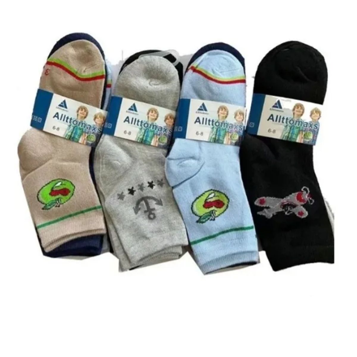 EVERSO - Pack 12 Calcetines De Niño Algodón Con Bambú Tallas 2 A 10