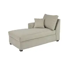 BILDUN - Chaise Longue Felpa Beige Derecho
