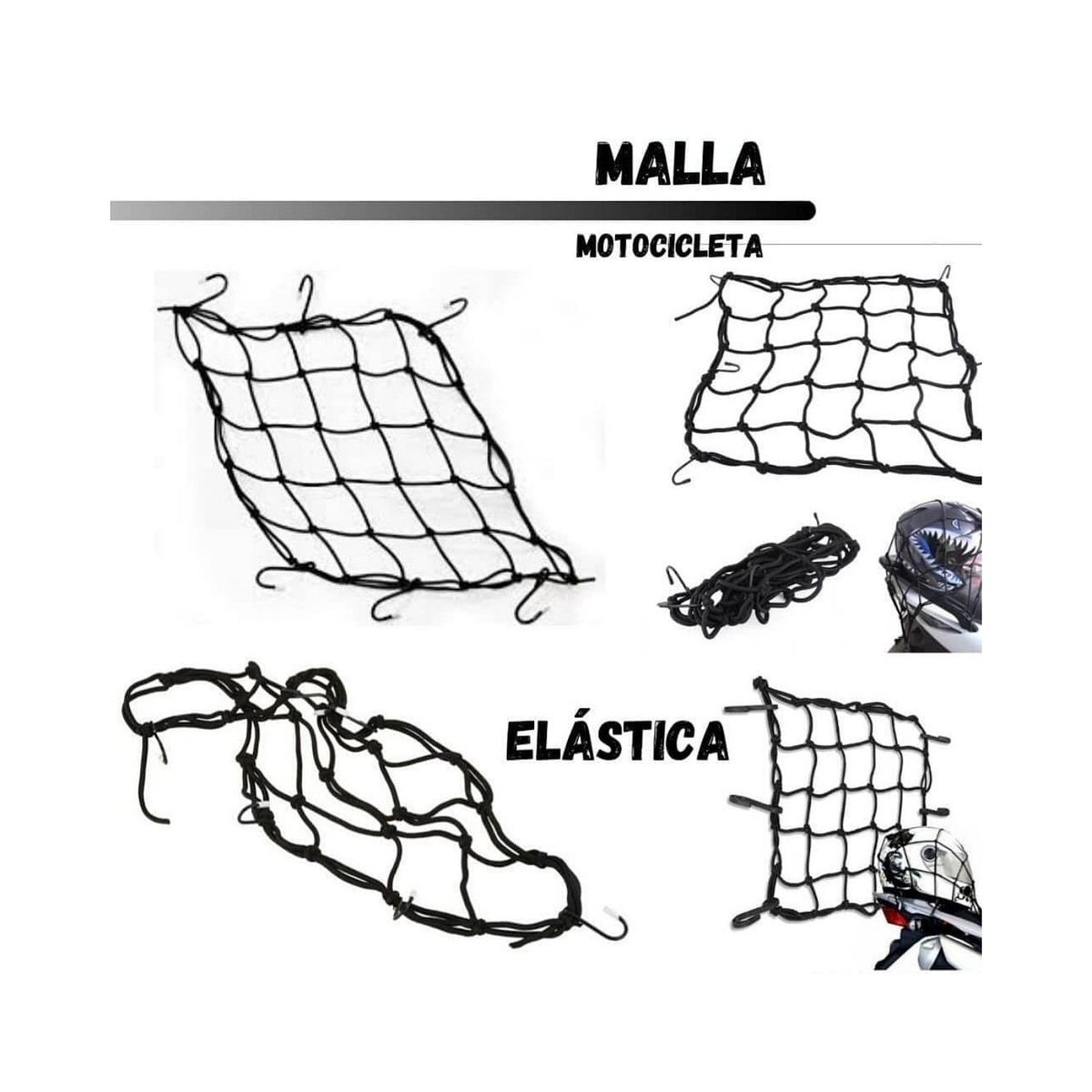 GENERICO - Malla pulpo elástica para motos