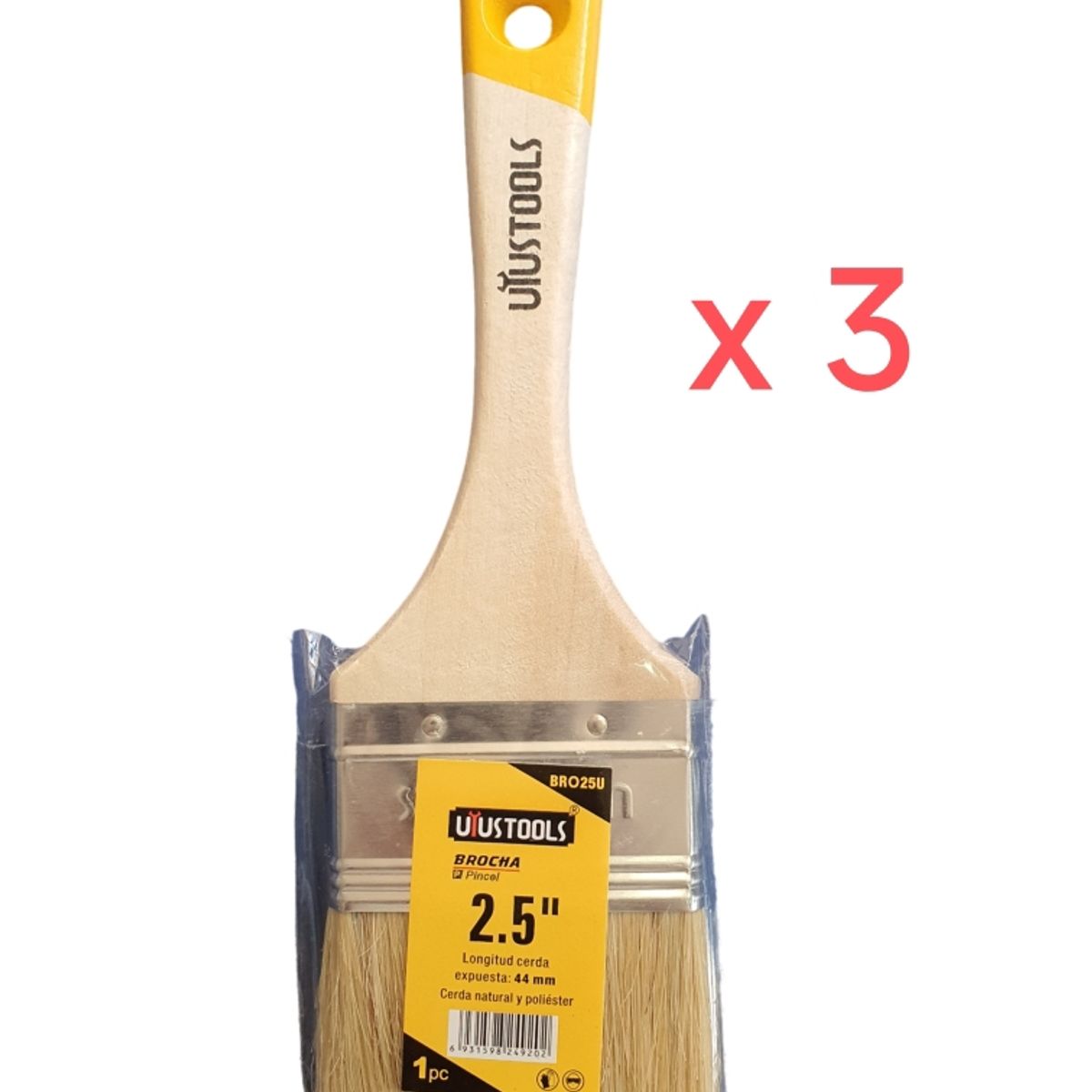 GENERICO - BROCHA 2 .5 PULGADA PACK 3 UND