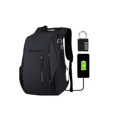 GENERICO - Mochila Para Laptop De Carga Usb De Viaje De Moda 15.6