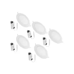 GENERICO - FOCO PLAFON LED EMBUTIDOS 12W REDONDO PACK 5 UND