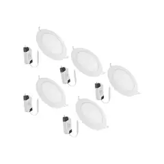 GENERICO - FOCO PLAFON LED EMBUTIDOS 24W REDONDO PACK 5 UND