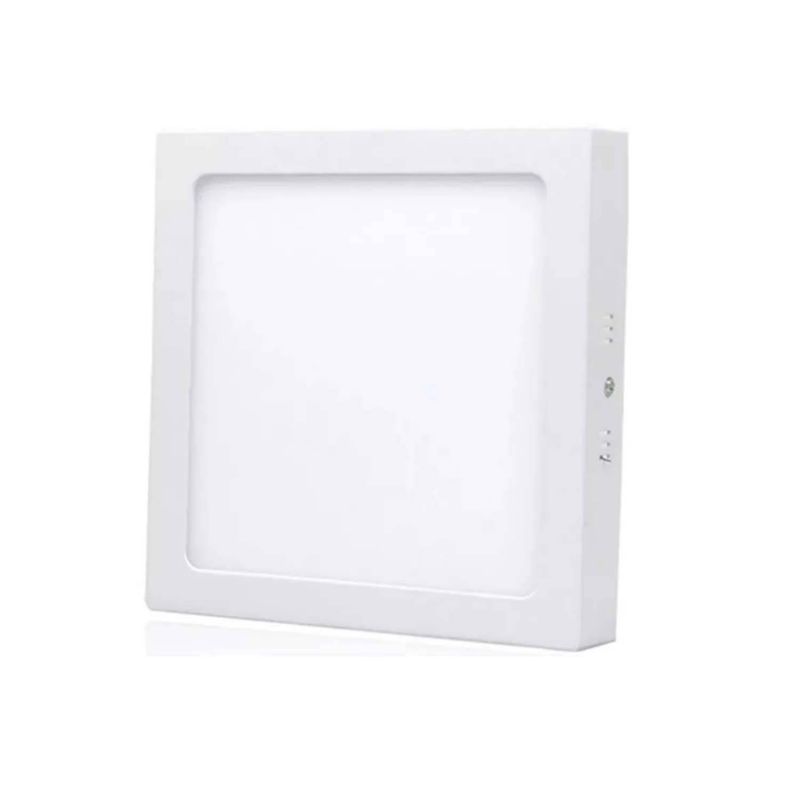 GENERICO - FOCO PLAFON LED SOBREPUESTO 12W CUADRADO PACK 5 UND