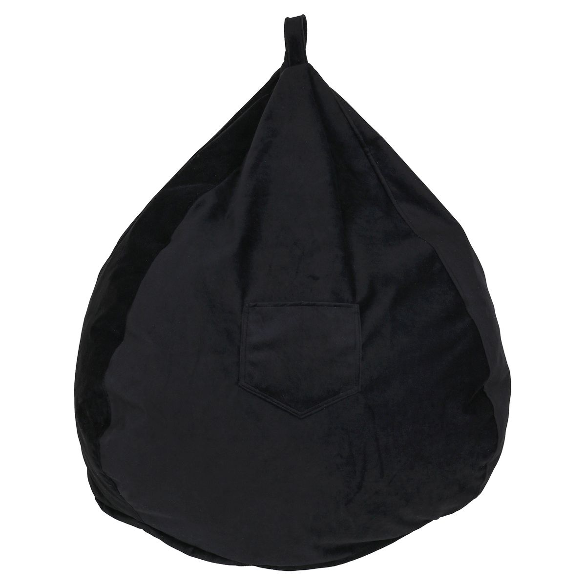 GENERICO - Pouf Pera Infantil Negro Felpa 60x50x50 cm Máxima Design
