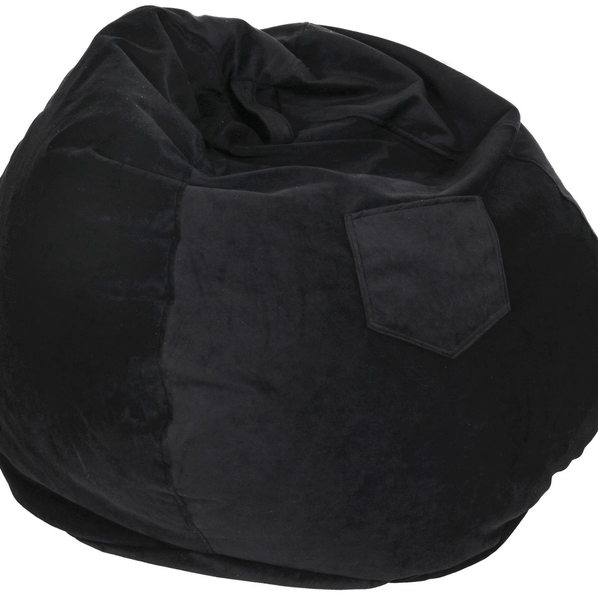 GENERICO - Pouf Pera Negro Felpa 100x120x120 cm Máxima Design