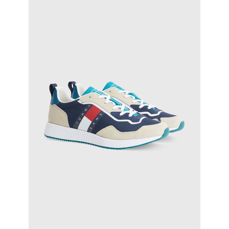 TOMMY HILFIGER - Zapatillas Sport Con Suela Dentada Azul Tommy Hilfiger