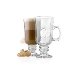 GENERICO - Juego 4 Tazas Cappuccino 110cc - Vidrio Premium