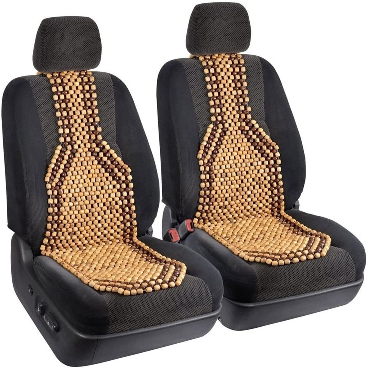 GENERICO - X2 Respaldo De Asiento Bolas Madera Bambú Auto Respaldo Lumb