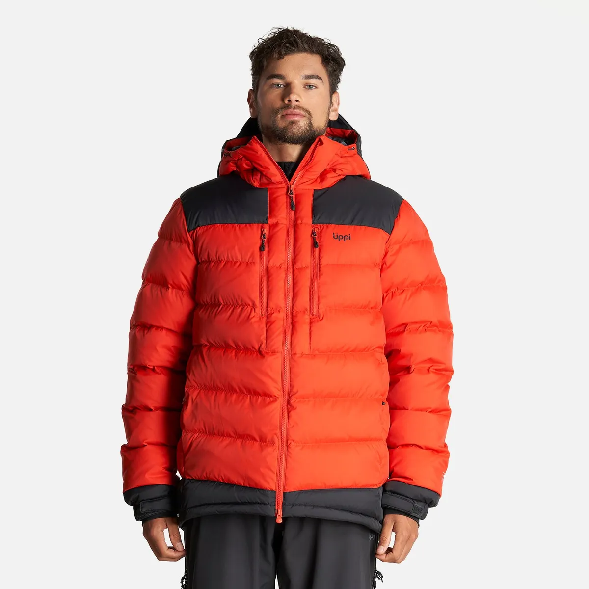LIPPI - Chaqueta Hombre Annapurna Down Hoody Jacket Rojo Tomate Lippi