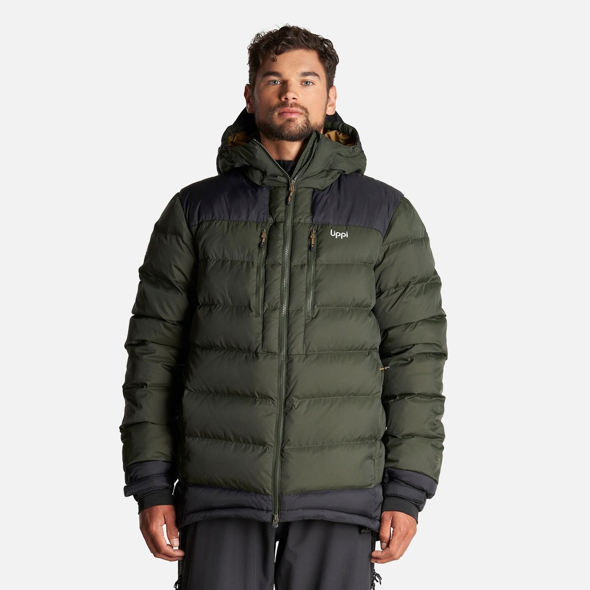 LIPPI - Chaqueta Hombre Annapurna Down Hoody Jacket Verde Oscuro Lippi