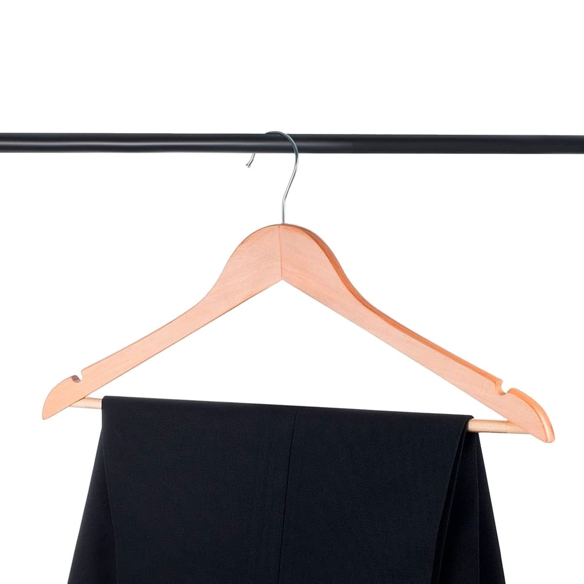 LUMAX - Colgador Percha de Ropa de Madera MeTinca